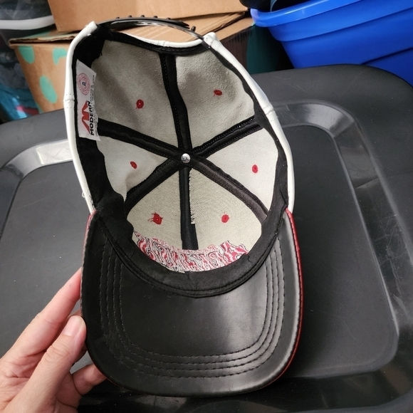 Modern Brand Arkansas Razorbacks Leather Snap-back Hat Cap OS One Size USA Made - Picture 11 of 12